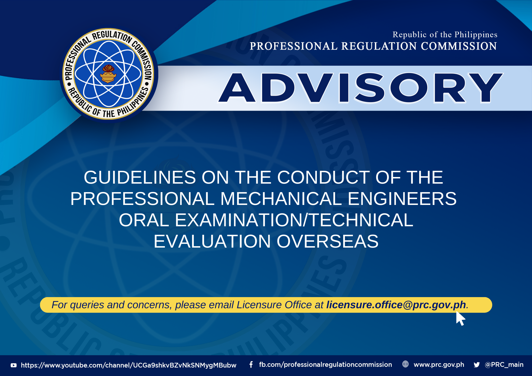 Guidelines on the Conduct the Professional Mechanical Engineers Oral